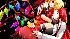 Flowers roses wings crystals dress Vampires red eyes gloves 