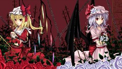 Flowers roses wings dress red eyes Ribbons chains skulls blue 