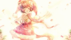 Flowers scarfs blush laughing nekomimi animal ears cat ears 