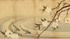 Flowers sepia digital art