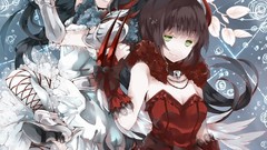 Flowers Shoes Plants dress claws Jewelry armor gloves red dress 