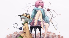 Flowers smoke sneakers chairs dress hats sitting skirts pipes 