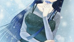 Flowers snow Anime long hair anime girls scans Moriyama Shin 