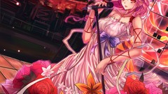 Flowers snow night clouds roses dress red eyes Ribbons bows 