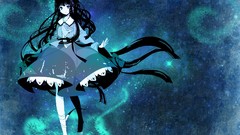 Flowers Stars blue running Princess blue background skirts long 