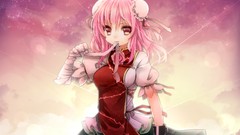 Flowers Stars roses Ribbons handcuffs skirts pink hair long 