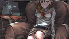 Flowers stockings blondes jug skirts couch braids