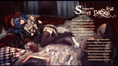 Flowers text roses bows blue hair long hair hatsune miku 