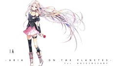 Flowers text roses white background white hair skirts long hair 