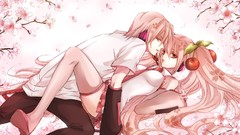 Flowers tie anime girls hatsune miku vocaloid flower petals 