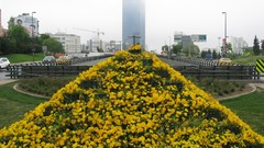 Flowers tower spring Skyscrapers pyramids Istanbul