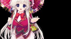 Flowers transparent Anime prism white hair anime girls blue 