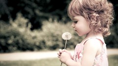 Flowers Trees baby little girl