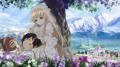 Flowers Trees blondes gosick artwork