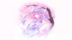 Flowers Trees Butterflies dress hats Ribbons pink hair anime 