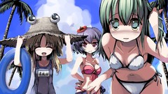 Flowers Trees clouds summer snakes hats goddess navel palm 