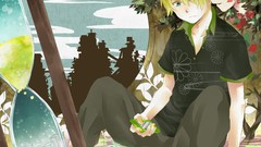 Flowers Trees water clouds paper roses sitting houses shirts 