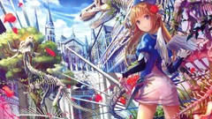 Flowers Trees wings Plants dress Ribbons buildings bows 