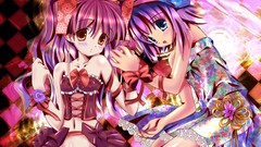 Flowers water Anime blush pink hair anime girls blue eyes brown 