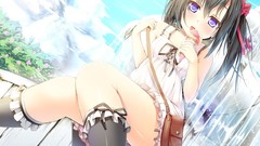 Flowers water clouds sky food Anime dress ice cream Ribbons 