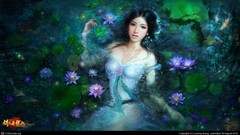 Flowers water lotus wet artwork Ruoxing Zhang