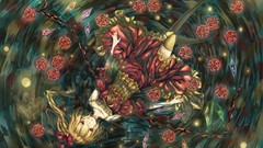 Flowers water roses wings crystals dress Vampires wet red eyes 