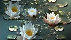 Flowers water Water Lilies lily pads