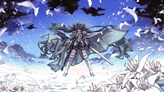 Flowers weapons armor Swords long hair anime girls hatsune miku 