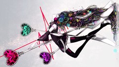 Flowers weapons roses headphones tie Hearts Knives staff 