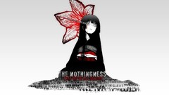 Flowers white anime girls black hair jigoku shoujo enma ai 