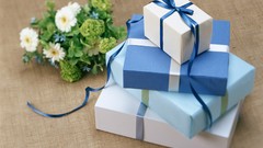 Flowers white award Gifts reward wrapping present Trophy PRIZE 