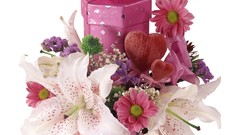 Flowers white background