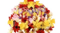 Flowers white background