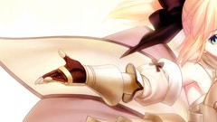 Flowers white weapons game Excalibur Anime cream dress saber 