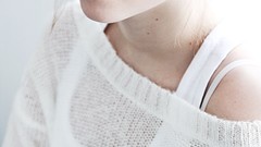 Flowers white woman morning dress faces