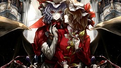 Flowers wings blood crystals dress hats Vampires red eyes red 