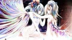 Flowers wings dress anime girls short hair remilia scarlet 