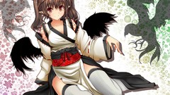 Flowers wings dress hats Ribbons sitting stockings shadows long 