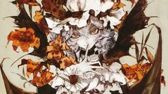 Flowers wings Plants dress hats Vampires red eyes anime girls 