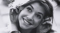 Flowers woman Alyson Hannigan Actress smiling portraits 