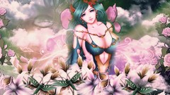 Flowers woman Anime anime girls