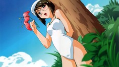Flowers woman Anime glasses hats short hair swimsuits