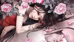Flowers woman Anime Japanese fans tattoos artwork