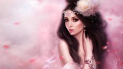 Flowers woman artwork