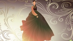 Flowers woman artwork Korean