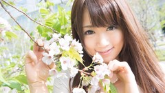 Flowers woman asians models Japanese Idols