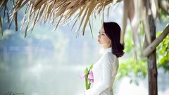 Flowers woman asians Viet Nam