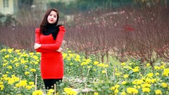 Flowers woman asians Viet Nam
