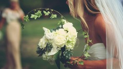 Flowers woman blondes