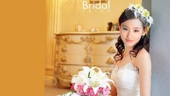 Flowers woman China asians wedding dresses upscaled liu yi fei